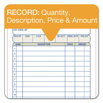 Adams® Carbonless Sales Order Book, Three-part Carbonless, 4.19 X 7.19, 50 Forms freeshipping - TVN Wholesale